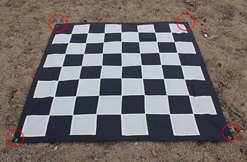 Нейлонове шахове поле для садових (вузьких) шахів 280х280 см