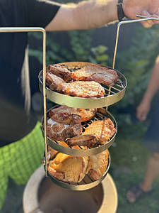 Решітка триярусна для тандира,діаметр 23 см