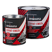 Грунт-емаль антикорозійна 3 в 1 ТМ ПРОМФАРБА (25кг) Від упаковки (Ціна залежить від кольору)