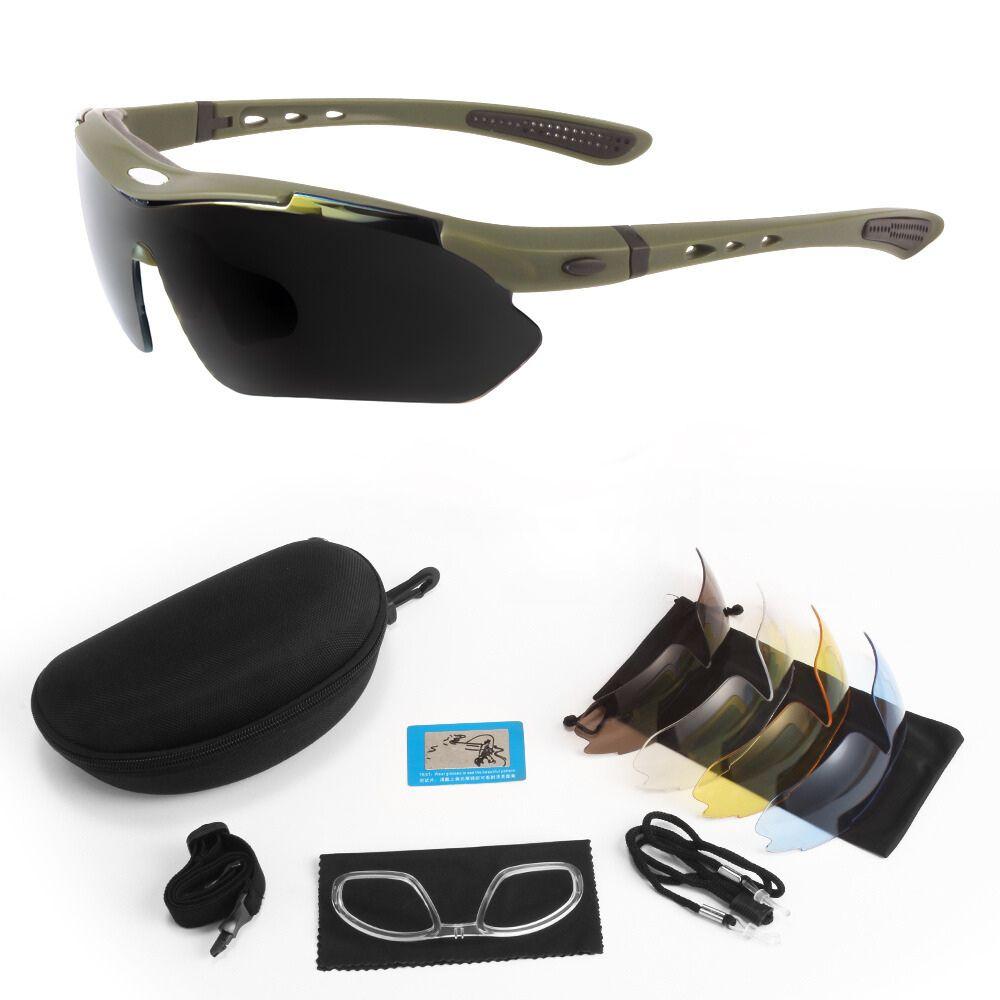 Захисні окуляри Oakley тактичні олива з поляризацією 5 лінз One size+
