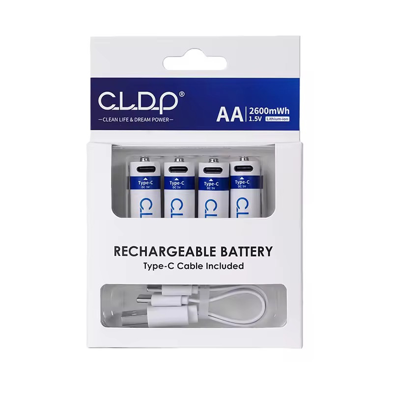 КОМПЛЕКТ АКУМУЛЯТОРІВ 4 ШТ LI-ION C.L.D.P AA 1.5V 1733mAh TYPE-C
