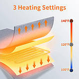 Електрична ковдра USB, портативний плед із підігрівом, 155x80 з 3 режимами нагрівання Електроковдра із застібкою, фото 5