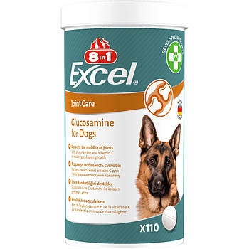 Вітаміни для собак для суглобів 8in1 Excel «Glucosamine» 110 шт/уп