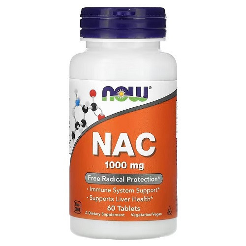 Активне довголіття Now NAC 1000 mg (60 таблеток.), фото 1