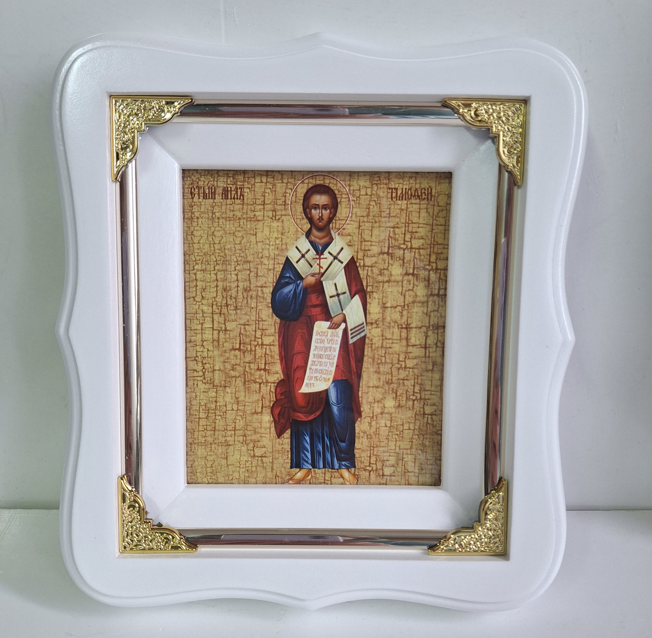 Святий апостол Тимофій іменна ікона 19х17см, фото 1