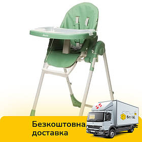 Стілець для годування 4BABY Decco green (регулюється висота та нахил спинки) Зелений