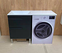 Комлект тумба 60см з умивальником зі штучного каменю під пральну машину