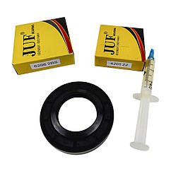 Ремкомплект для заміни підшипників барабану у пральній машині LG (підшипники JUF 6206, 6205, сальник 37*66*9,5/12 та мастило)