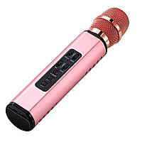 Караоке мікрофон K6 рожевий (стерео звук)