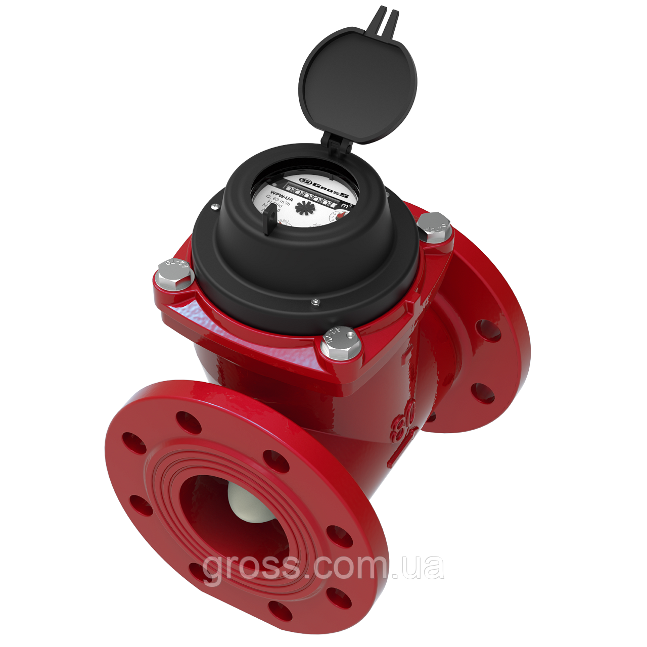 Лічильник гарячої води турбінний Gross WPW-UA DN150 300 мм 250 м³/год R100 Т90 з фланцями