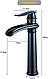 Змішувач для ванної кімнати YAGJIA Чорний латунний кран із високим водоспадним виливом для раковини - фото 4 - id-p2576124230