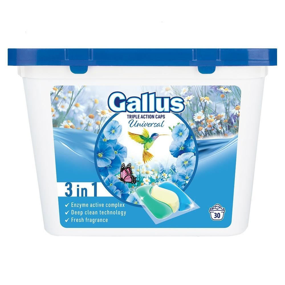 Капсули для прання Gallus Universal Double Action Pods 30 шт