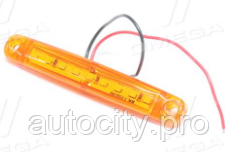 Ліхтар габаритний 24V LED жовтий (9 дiодiв, 1 ряд) TEMPEST