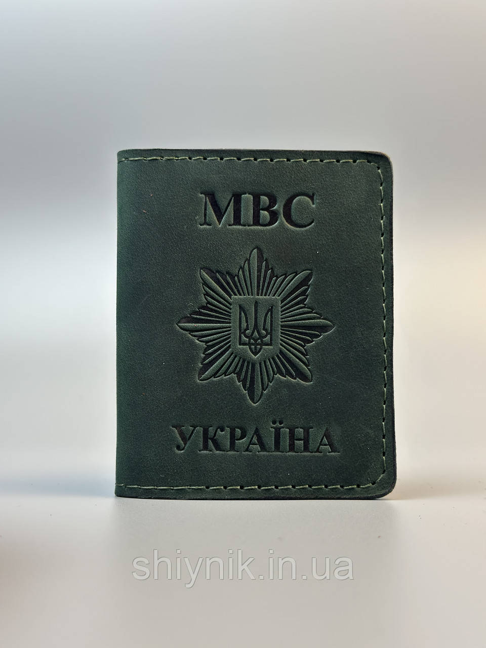 Шкіряна обкладинка для посвідчення МВС кемел (пісочна)