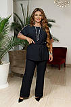 Костюм жіночий брюки та блуза під пояс у кольорах 8916, фото 8