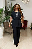 Костюм жіночий брюки та блуза під пояс у кольорах 8916, фото 10