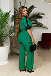 Костюм жіночий брюки та блуза під пояс у кольорах 8916, фото 9