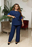 Костюм жіночий брюки та блуза під пояс у кольорах 8916, фото 5