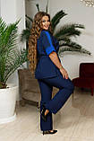 Костюм жіночий брюки та блуза під пояс у кольорах 8916, фото 9