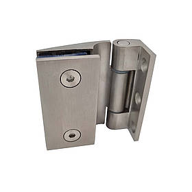 NFU-200-24-01 Петля для скляних дверей, скло-стіна 90 градусів, матова