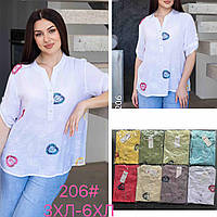 Блузки жіночі (Розміри: 52-60) "Лен"