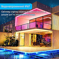 Світлодіодна стрічка MIWATT Solar, зовнішня, 5 м, світлодіодна стрічка RGB на сонячних батареях, світлодіодні лам, фото 5