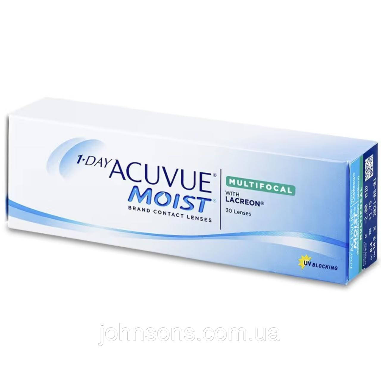 1 Day Acuvue Moist Multifocal (30 шт.) | Одноденні мультифокальні контактні лінзи, фото 1