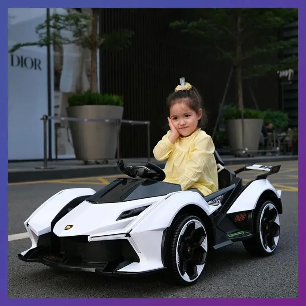 Дитячий електромобіль суперкар Lamborghini Bambi Racer білий Машина спорткар для дітей до 30 кг MP3 Bluetooth