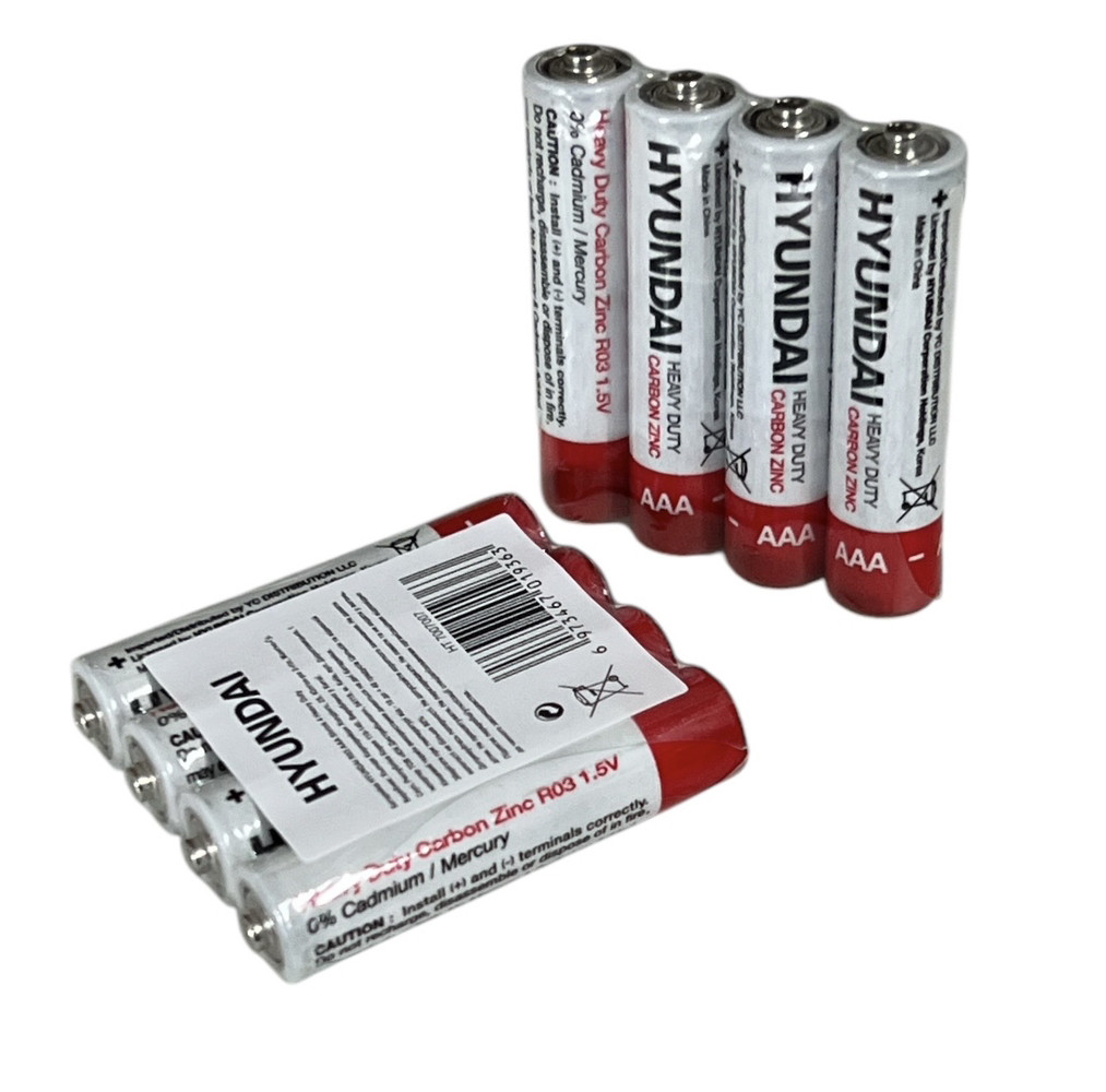 Батарейка HYUNDAI R3АAA Shrink 4 Heavy Duty, фото 1