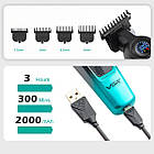 Тример акумуляторний з дисплеєм + 4 насадки, VGR V-996 / Машинка для стрижки волосся / Тример для стрижки, фото 5