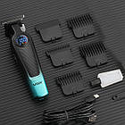 Тример акумуляторний з дисплеєм + 4 насадки, VGR V-996 / Машинка для стрижки волосся / Тример для стрижки, фото 2