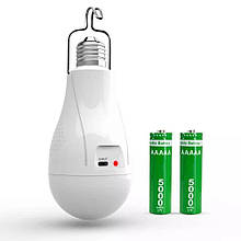 Світлодіодна LED лампа з акумулятором E05L, 2x18650, гачок, ЗУ Type-C