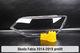 Скло фари Skoda Fabia (2014-2019) дорест ліве