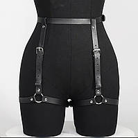 Портупея з екошкіри на талію та стегна колір чорний