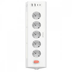 Мережевий фільтр Proove Prism Socket (5xAC + 2xType-C + 2xUSB) 1.6m white
