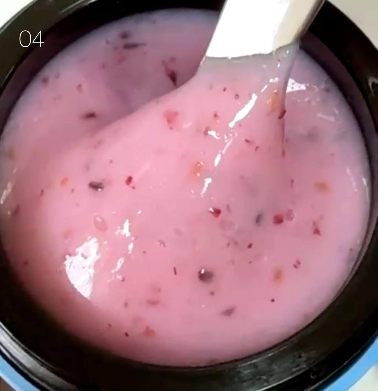 Гель із сухоцвітами Flower gel 04, рожевий з різнокольровими квіточками