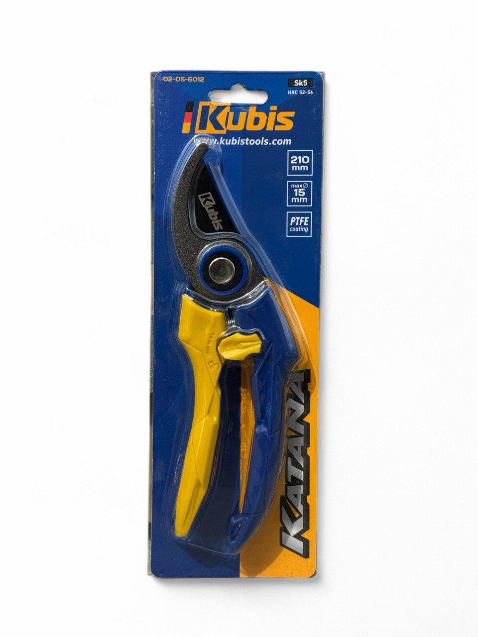 Секатор садовий Kubis KATANA до 15 мм лезо з тефлоновим покриттям 210 мм (02-05-6012)