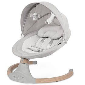 Заколисуючий центр шезлонг Kidwell Luxi light melang/wooden Сірий