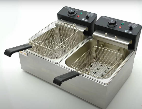 Фритюрниця подвійна електрична GoodFood EF66 BLACK, фото 1