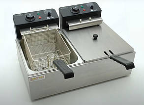 Фритюрниця подвійна електрична GoodFood EF66 BLACK, фото 5