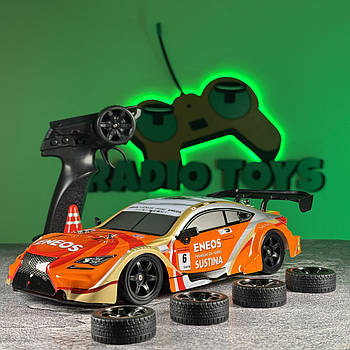 Дрифт машинка Lexus RS300 4WD на радіокеруванні Оранжева | Машинка для дрифту на пульті Лексус | Дрифт машина на радіокеруванні