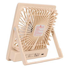 Настільний міні вентилятор акумуляторний ручний портативний Квадратний Desktop stand fan на акумуляторі, фото 3
