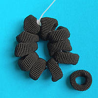 Резинки для Волосся 10 шт 25х10 мм Махрова Чорний