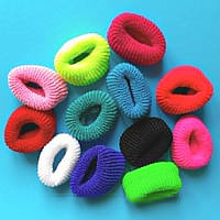 Резинки для Волосся 6 шт 60х30 мм Махрова Яскраві Кольори