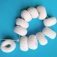 Резинки для Волосся 10 шт 32х18 мм Махрова Білий