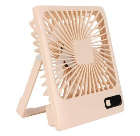 Настільний міні вентилятор акумуляторний ручний портативний Квадратний Desktop stand fan на акумуляторі, фото 1