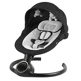 Заколисуючий центр шезлонг 2в1 Kidwell Reve black/silver Чорний