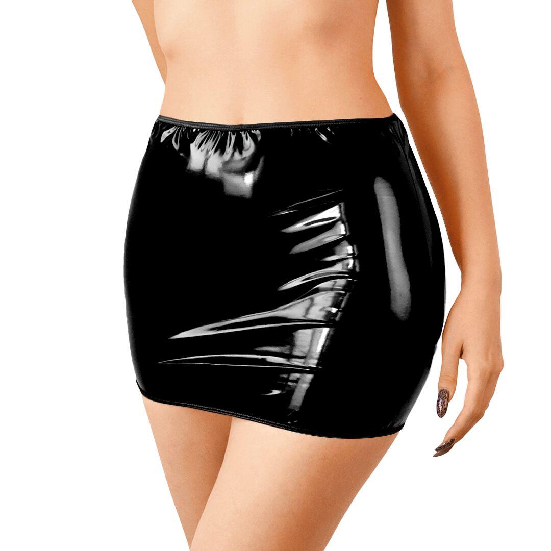 Сексуальна вінілова спідниця для експериментів розмір S відверта міні-спідниця для страсті та спокуси, фото 1