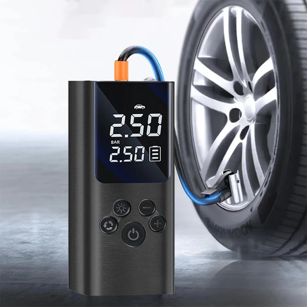 Автономний компресор air pump A6 для шин із бездротовою роботою та вбудованою батареєю 9038 - фото 6 - id-p2457885480