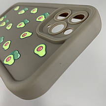 Чохол для Apple iPhone 11 Pro коричневий чохол із зеленими авокадо на телефон айфон 11 про q06h, фото 5